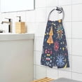thumbnail image 3 of Yayeee 2 Pack Hand Towels for Bathroom 100% Cotton 16" x 28" Soft Absorbent Kitchen Towel, Dark Blue Christmas, 3 of 7