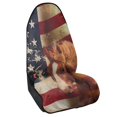 thumbnail image 2 of POLERO American Flag Horse Design Car Seat Cover Protector, Suitable for Van Bucket Seat Truck Seat, Terry Cloth Car Seat Cover for Cars Trucks, 2 of 7