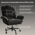 thumbnail image 5 of Bestier Big and Tall Executive Office Chair with Flip-Up Arms for Adults, Adjustable Height, Reclining Office Chair with Headrest & Side Pockets in Black, 5 of 10