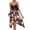 Multicolor, variant on Women's Lace Patchwork Printed V Neck Dress Sheer Overlay 100% Polyester Fabric Elegant Party Ready Evening Wear