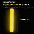 thumbnail image 7 of 16" LED Glow Foam Sticks - 50 Pack Yellow Light Up Batons for Parties, Events & Shows by PartyGlowz, 7 of 7