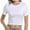 White, variant on Womens Short Sleeve Crop Top Crew Neck Shirt Sexy Slim Fitted Casual Base Layer Soft Workout Shirt Going Out Tops