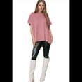 thumbnail image 2 of Suéter Holgado de Corta con Hombros Caídos para Mujer, Color Rosa, Talla S, 2 of 9