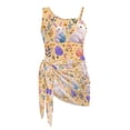 thumbnail image 7 of SEANATIVE Girls Swimsuits One-Piece Bathing Suit with Mesh Cover Up Skirt Lightweight Soft Swimwear Cut Out Design Beachwear with Adjustable Strap, Size 7-8, Easter Rabbit Eggs Floral, 7 of 7