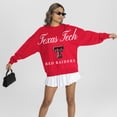 thumbnail image 4 of Women's Gameday Couture Red Texas Tech Red Raiders Legacy Club Oversized Premium Fleece Sweatshirt, 4 of 5