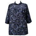 thumbnail image 1 of A Personal Touch Women's Plus Size 3/4 Sleeve Button-Front Tunic - Grey Rachael - 4x, 1 of 3