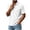 02# White, variant on IhhxPro Men's Short Sleeve Collared Shirt with Button Detail Solid Color Button-Up Tee Casual Summer Lightweight Cotton Fit Office Golf S-2XL