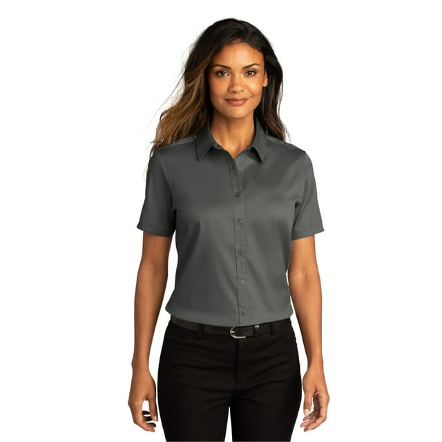 Port Authority Chemise à Manches Courtes SuperPro React Twill pour Femmes - LW809