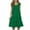 Summer Dresses for Women Plus Size-Green, variant on Homenesgenics Summer Dresses Sleeveless Womens Fashion Holiday Summer Solid Color Midi Dress Maxi Dresses Party Beach Dress Green XXL