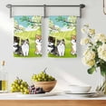 thumbnail image 3 of Japanese Aquatian Dogs Kitchen Towels Set of 3, Cute Cats Spring Green Trees Hills Absorbent Dish Towels for Kitchen, Microfiber Hand Towel, Quick Drying Tea Towel for Cleaning Decorative Dishcloths, 3 of 7