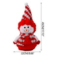 thumbnail image 5 of Standing Snowman Decorations Christmas Snowman Doll with Hat and Scarf Christmas Plush Doll Ornaments for Tabletop Shelf Mantel Holiday Decor, 5 of 9