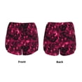 thumbnail image 5 of Lsque Burgundy Tie Dye Printed Women's Running Shorts with Liner Pockets,Elastic Quick Dry Workout Athletic Gym Yoga Shorts,Womens High Waist Shorts-X-Large, 5 of 9