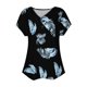 thumbnail image 5 of Tops de Algodón para Mujeres Cuello en V Moda Casual Manga Corta Primavera Verano Top para el Hogar Y Diario, 5 of 6