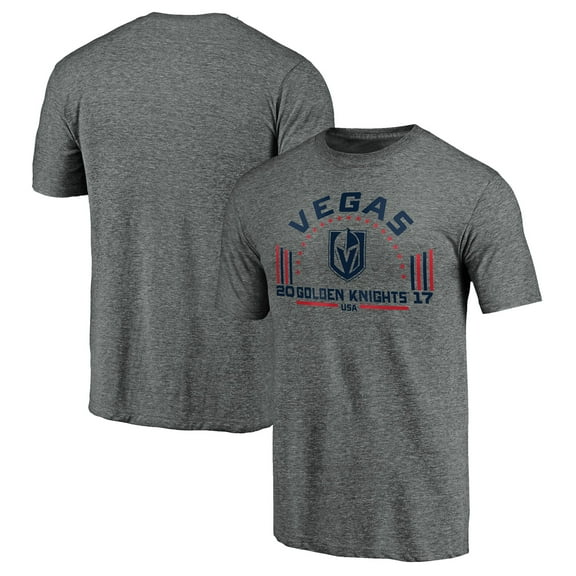 Men's Heathered Gray Vegas Golden Knights Team Freedom Tri-Blend T-Shirt