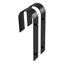 Mayne Handrail J-Hook Design Bracket - 1.75"x3.25"x10.12" Black Powder Coated Steel 2-Pack for Mayne Window Boxes with Hardware Included