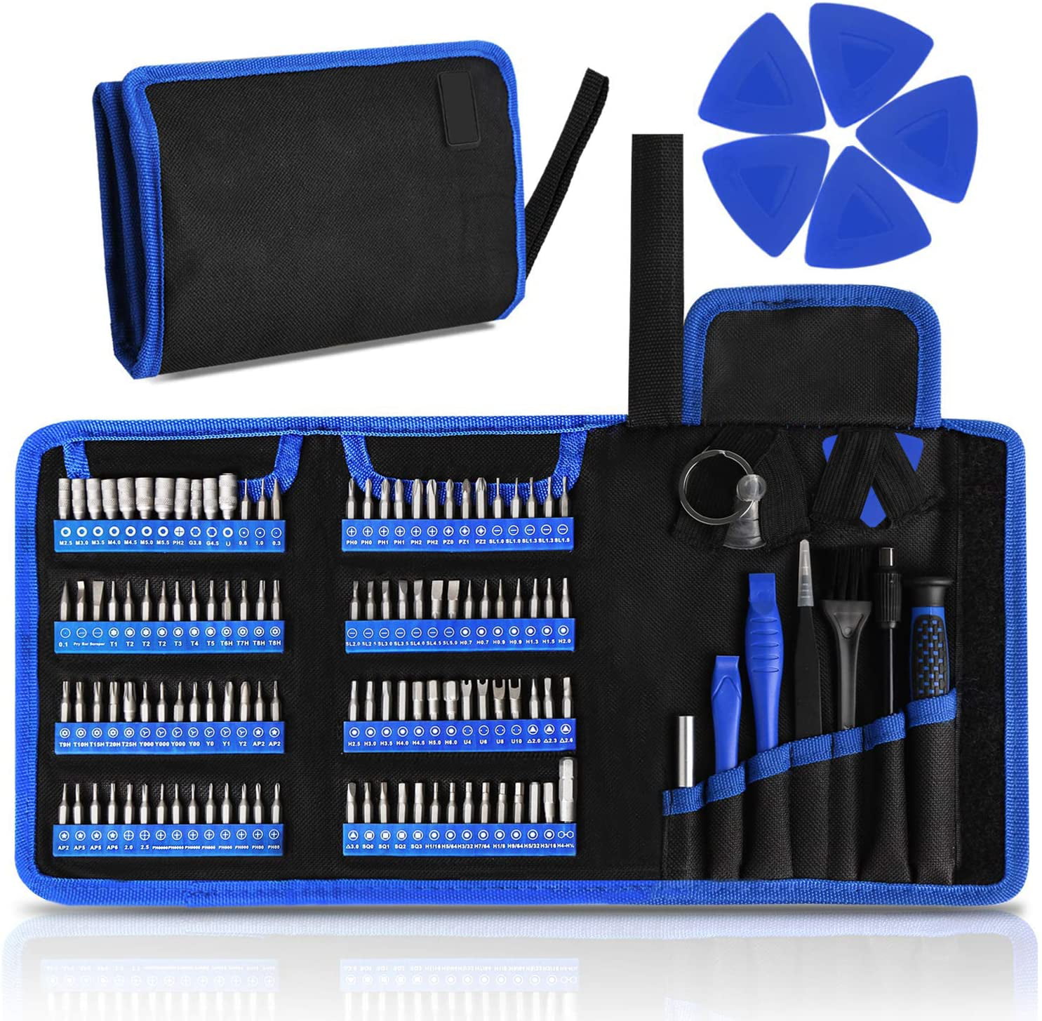 Professional Repair Tool Kit for Mobile Phones Smartphones Laptop Electronic Devices 126-in-1 Magnetic Screwdriver Set with 112 Bits ORIA Precision Screwdriver Set Magnetic Driver Kit Blue Black 