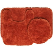 Mainstays Nylon 3 Piece Bath Rug Set, Roasted Habanero