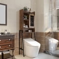 thumbnail image 5 of Wonline 3-Tier 24.8" x 11.8" x 70" Over-The-Toilet Storage Rack, Rustic Brown, 5 of 6