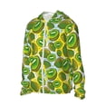 thumbnail image 2 of Kll Watercolor Kiwi Fruits Summer Print Men'S Women’s Upf 50+ Sun Protection Outdoor Hoodie Jacket Long Sleeve Fishing Hiking Performance Shirt- Large, 2 of 8