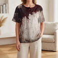 thumbnail image 5 of JULMCOMO Halloween Shirts for Women Cotton Linen Funny Witch Pumpkin Ghost Print Henley Trendy Tunic Tops Holiday Costume Graphic Tees Multicolor M, 5 of 9