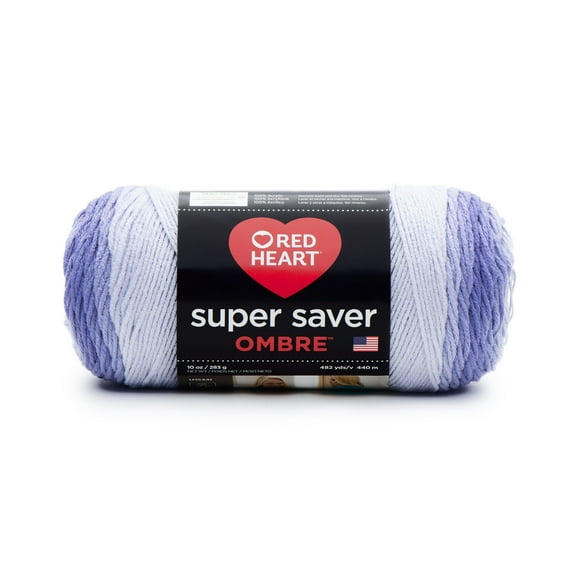 Red Heart Super Saver Ombre Yarn, Baja Blue, 10oz(283g),Medium,Acrylic