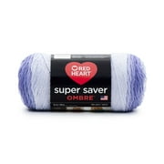 Red Heart Super Saver Ombre 4 Medium Acrylic Yarn, Baja Blue 10oz/283g, 482 Yards
