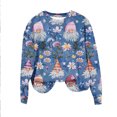thumbnail image 2 of WXLWZYWL Womens Christmas Sweatshirts Cute Xmas Ugly 3D Graphic Print Sweaters Oversized Long Sleeve Round Neck Pullover Tops, 2 of 4