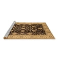 thumbnail image 2 of Ahgly Company Machine Washable Indoor Round Oriental Brown Industrial Area Rugs, 7' Round, 2 of 4