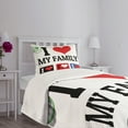 thumbnail image 3 of Ambesonne Retro Quilted Bedspread Set 2 Pcs, Family Signs, Twin Size, Multicolor, 3 of 5