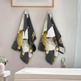 thumbnail image 4 of Soccer Christmas Sport Balls Hand Towels, Black Kitchen Towel Ultra Soft and Absorbent,Decorative Fingertip Face Towel for Bathroom Hotel, 2 PCS, 28.3"x 14.4", 4 of 6