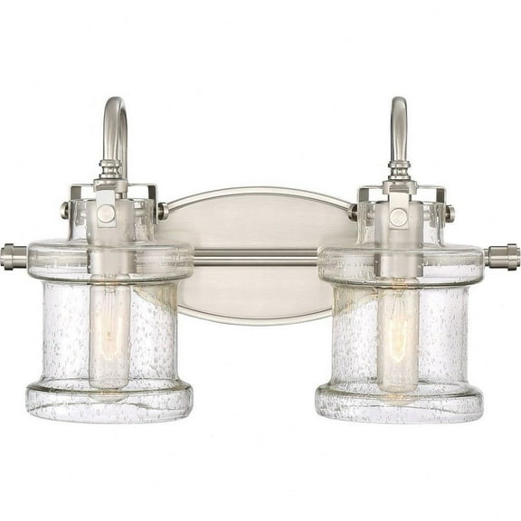 2 Light Transitional Vanity Light Fixture-Brushed Nickel Finish Bailey Street Home 71-Bel-2539245
