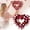 Red, variant on ERTZAE Heart-Shaped Flower Wreath Door Pendant,Valentine’S Day Mother’S Day Home Decor,Weather-Resistant Artificial Flower Wreath,Layering-Friendly Heart Wreath,Durable Hand-Woven Door Pendant Pink
