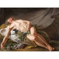 thumbnail image 3 of Restout, Jean Bernard 14x11 Black Modern Framed Museum Art Print Titled - Sleep, 3 of 5