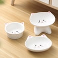thumbnail image 4 of Runkheen 15° Tilted Raised Ceramic Cat Food Bowl, Ergonomic Anti Vomiting Backflow Prevention Feeding Dish Protect Pet Spine, Suitable for Kitten Adult Kitty & Small Dogs, Pink, 4 of 6