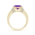 thumbnail image 2 of ANGARA Natural 3.15 Ct. Amethyst with Diamond Classic Ring in 14K Yellow Gold for Women (Ring Size: 12), 2 of 10