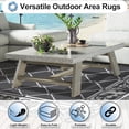 thumbnail image 4 of Tapis d'Intérieur et d'Extérieur pour Patio 6x9 ft - Tapis Réversible Extérieur, Résistant aux Taches et aux UV, Tapis Portable en Paille Plastique pour Camping, Piscine, Porche Losange Vert et Vanille, 4 of 4