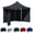 Black, variant on Red 10x10 Canopy Tent and 2 Sidewalls - Economy Edition - Durable Steel Frame, Water-Resistant Canopy Top and Side Wall - Bonus Wheeled Canopy Bag and Premium Stake Kit (5 Color Options)