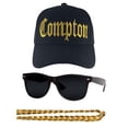 thumbnail image 1 of Gravity Threads Compton 80s Rapper Costume Kit - Black/Gold, 1 of 2