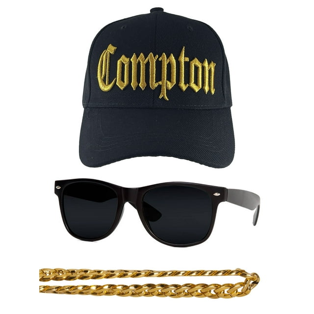 Gravity Threads Compton 80s Rapper Costume Kit - Black/Gold