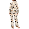 thumbnail image 3 of Renewold Halloween Pajamas for Women Set 2 Piece Long Pants Sleepwear Sets Size 3XL Witch Skull Spider Web Soft Comfy Night Wear V-Neck Loungewear House Wear for Ladies, 3 of 7