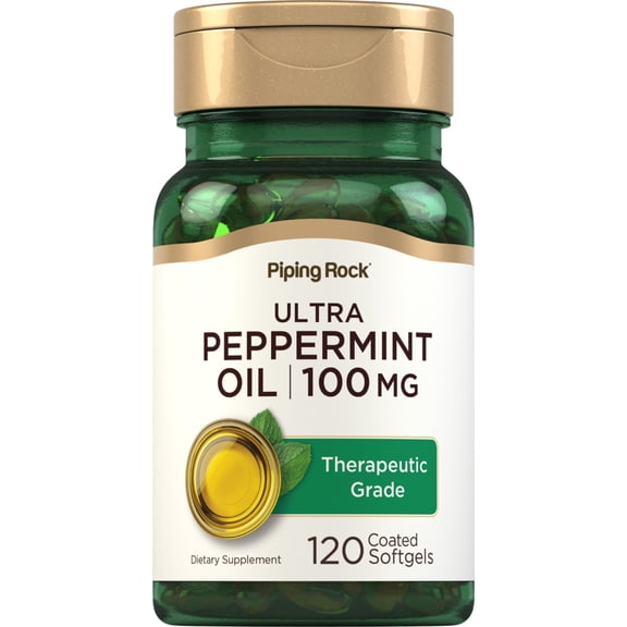 Peppermint Oil Softgels | 100mg | 120 count | by Piping Rock