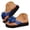 Blue, variant on Dakaela Women's Flower Flip Flops 2026 Yoga Mat Slip on Flat Thong Sandals Summer Beach Slides Casual Walking Slippers for Travel Vacation Size 6-10