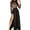Black Long Dress, variant on Kmbangi Women Mesh Sheer Dress Long Sleeve Turtleneck Rhinestone Sundress