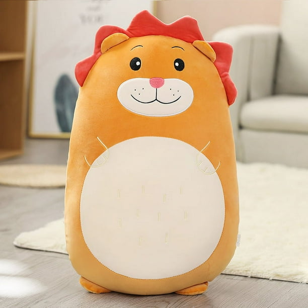 Almohada exprimible de leon de peluche kawaii 60 cm 45 cm marron Bodega Aurrera en linea