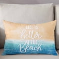 thumbnail image 3 of Blue Coastal Throw Pillow Covers, Life Is Better At The Beach Beach Soft Breathable Pillow Cases with Invisible Zipper for Sleeping, Toddler Pillowcases for Couch Bed Sofa Chair 12x20 Inches, 3 of 6