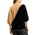thumbnail image 3 of Alfani Womens Sweater Brown Medium Mixed Media Dolman   Black M, 3 of 3