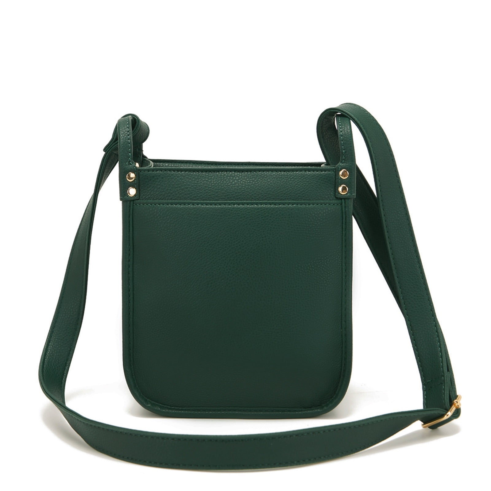 WNFJR Crossbody Purse with Built-in Wallet Full Grain Leather