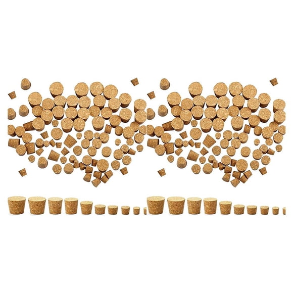 Cateissary 100Pcs Bottle Stoppers Champagne Beverage Making Bar Plugs Plug Saver Craft Reusable Corks Jars Multi-Sizes Tools Sealing 2piezas