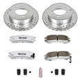 thumbnail image 3 of PowerStop Rear Z26 Street Warrior Carbon-Fiber Ceramic Brake Pad and Drilled and Slotted Rotor Kit Fits: DODGE MITSUBISHI Select Models K806-26, 3 of 9