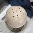 thumbnail image 4 of Beige Travertine Sphere Incense Burner Natural Marble Stone Home Decoration, Religious Round Ornamen, 4 of 5
